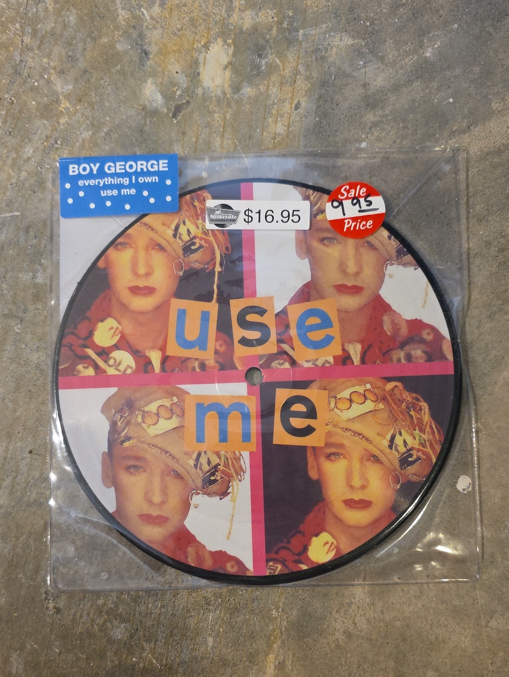Boy George Use Me Everything I Own 1987 Vinyl Picture Disc Record Vintage